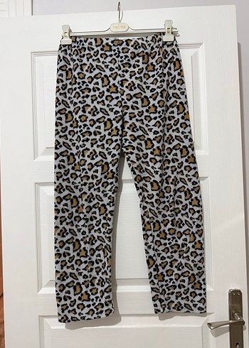 Mavi Pilili Rahat Kesim Kadın Pantolon - Görsel 5