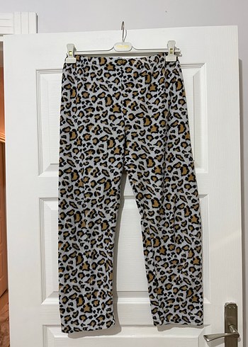 Mavi Pilili Rahat Kesim Kadın Pantolon - Görsel 4