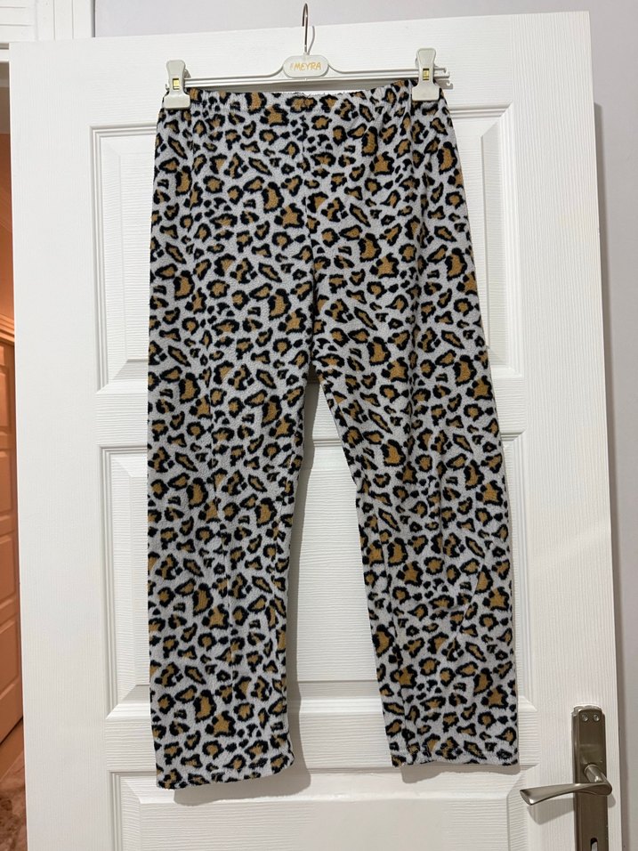 Mavi Pilili Rahat Kesim Kadın Pantolon - Görsel 5