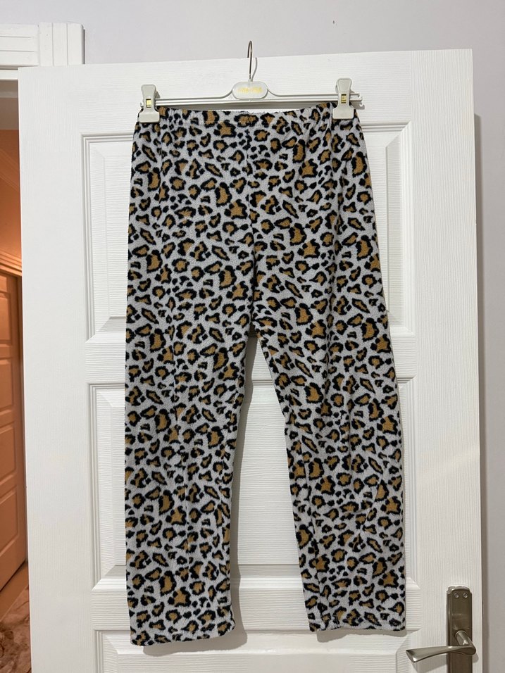 Mavi Pilili Rahat Kesim Kadın Pantolon - Görsel 4