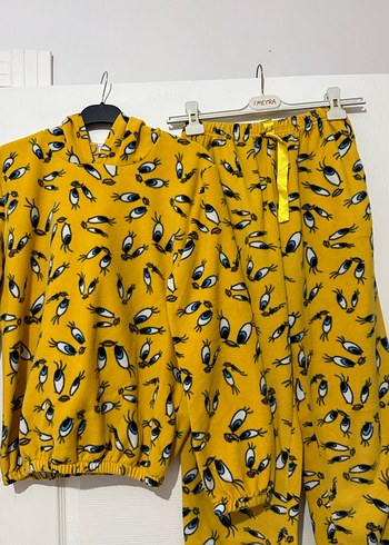 Sarı Baskılı Hamile ve Emzirme Pijama Takımı - Görsel 2