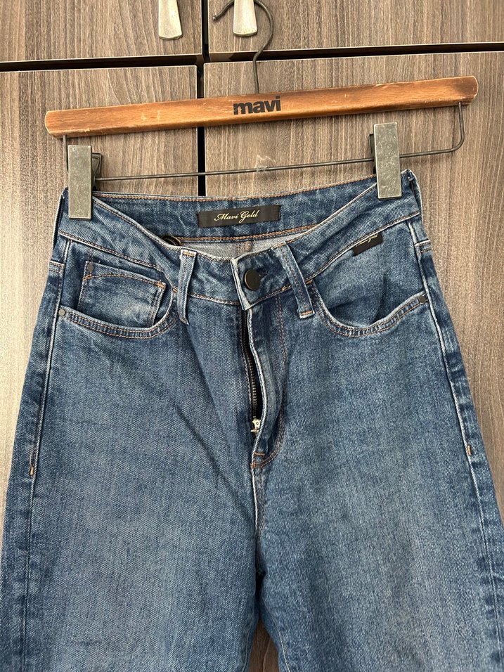 Mavi Yüksek Bel Mavi Denim Jean Skıny serenay — görsel 2/5