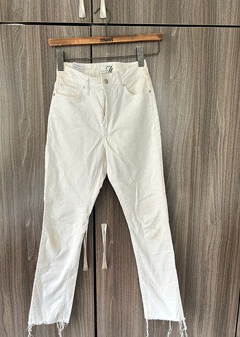 Mavi Jeans Ekru Yuksek Bel Straight Kesim Jean 25 26
