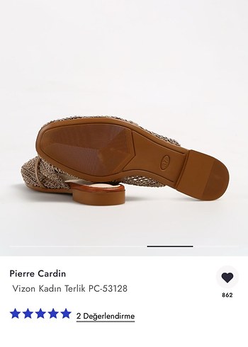 Pierre Cardin Bej Örgü Desenli Kadın Terlik