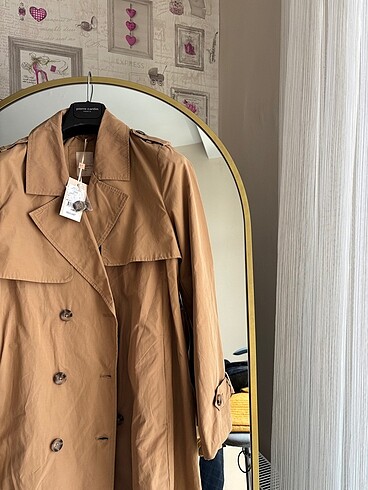 38 Beden camel Renk Pierre Cardin trençkot