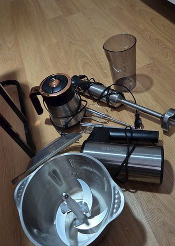 Çelik Blender ve Doğrayıcı Seti mutfak robotu