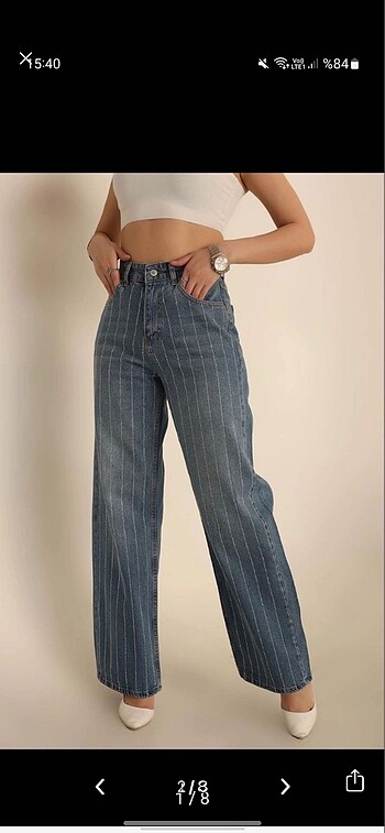 Addax Taşlı jean