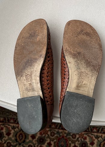 Kahverengi Deri Klasik Kadın Babey - Görsel 3