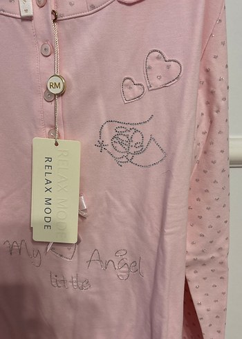 Pembe Rahat Kesim Penye Kadın Pijama - Görsel 3