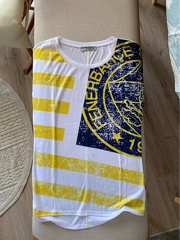 38 Beden beyaz Renk Fenerbahçe kadın Tshirt
