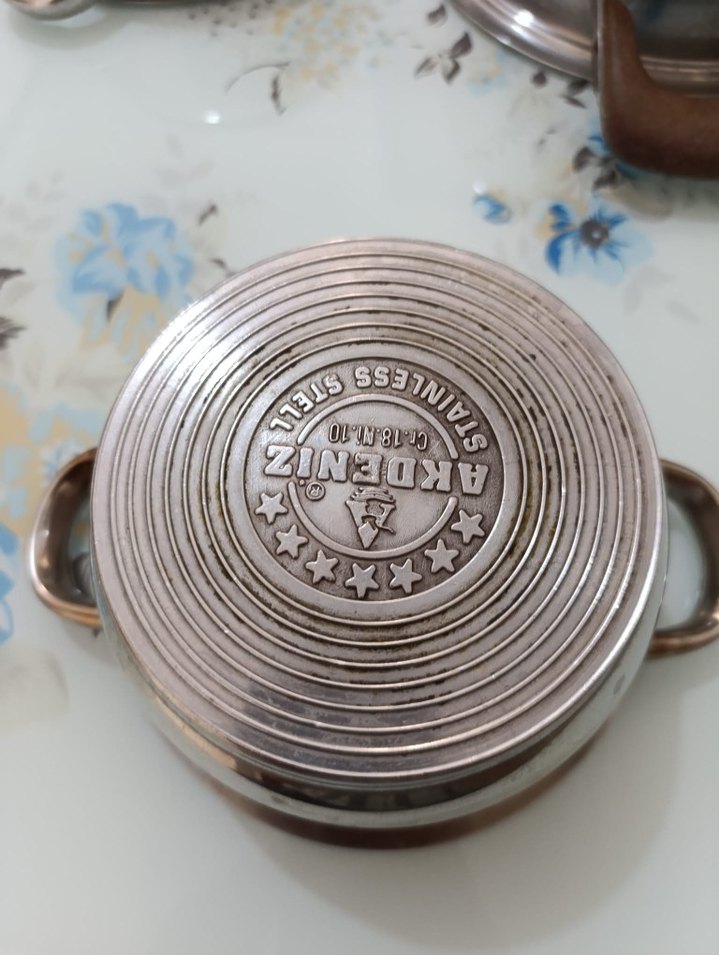 Parlak Gri Çelik Tencere - Görsel 3