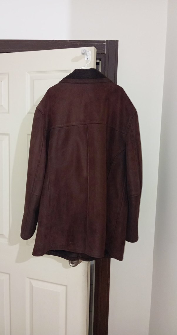 Bordo Süet erkek Kaban - Görsel 4