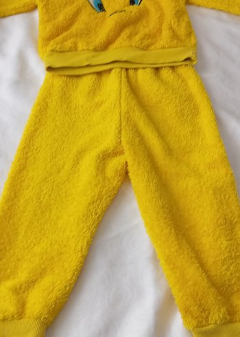 Sarı Nakışlı Çocuk pijama takımı - Görsel 4