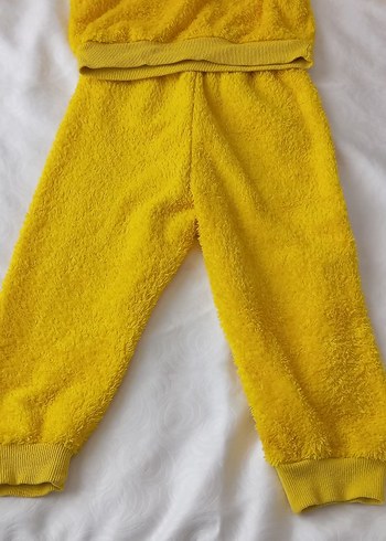 Sarı Nakışlı Çocuk pijama takımı - Görsel 2