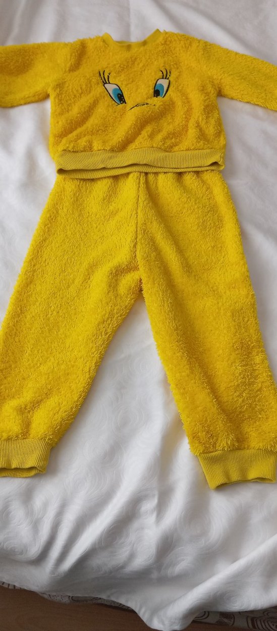 Sarı Nakışlı Çocuk pijama takımı - Görsel 2