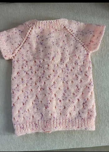 Diğer Diger Kız Çocuk Kısa Kollu Pembe Triko Hırka