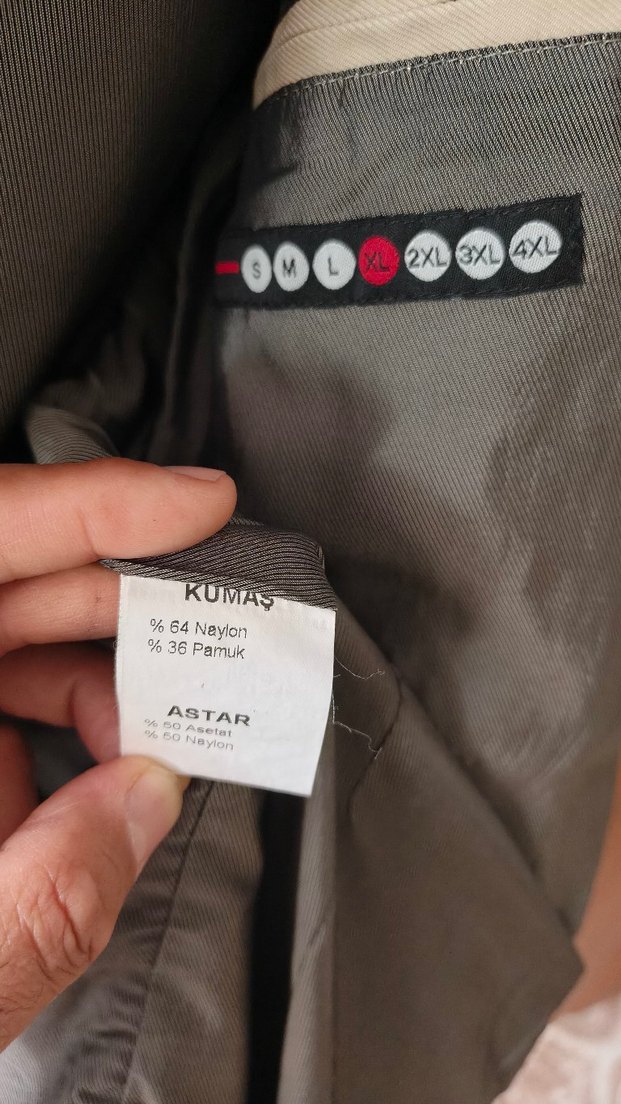 erkek XL beden Trençkot - Görsel 4