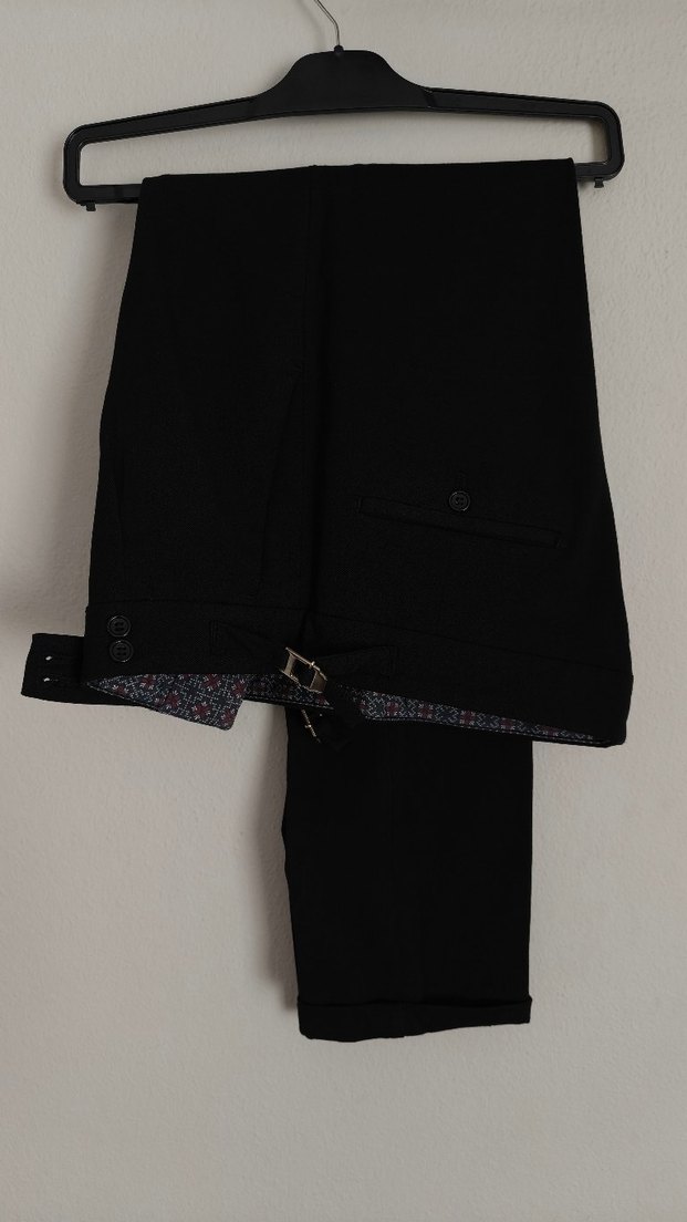 Siyah Erkek Ofis Pantolonu Tokalı - Görsel 2