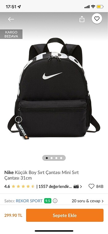 Nike orijinal sırt çantası