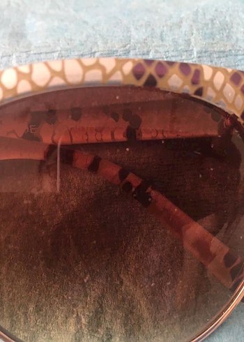 Parlak Payetli Bej Kadın Güneş Gözlüğü - Görsel 4