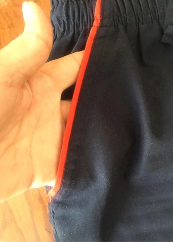 Lacivert Kadın Midi Keten Kumaş Pantolon - Görsel 2