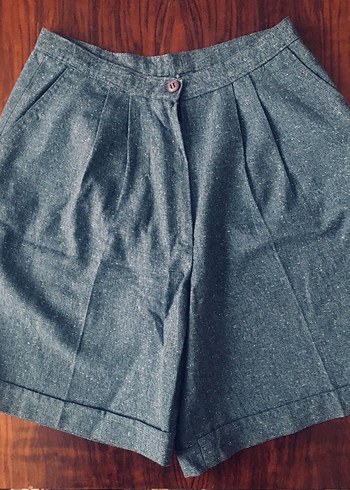 Düğmeli Gri Yün Yelek - Görsel 4