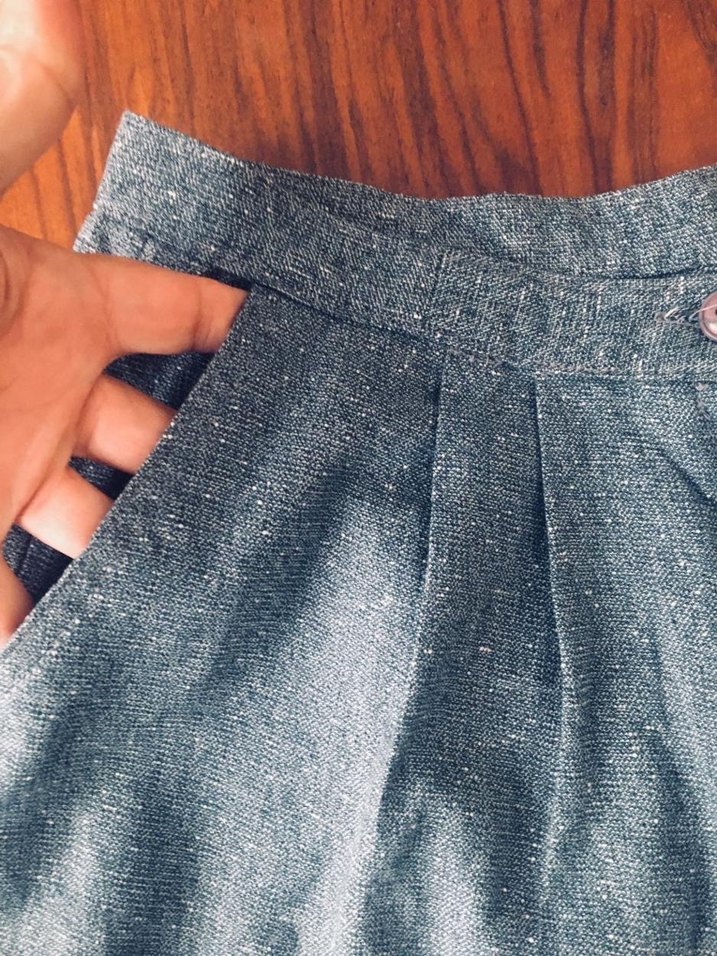 Düğmeli Gri Yün Yelek - Görsel 3