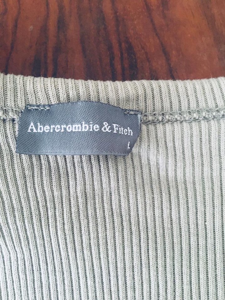 Abercrombie & Fitch Düğmeli Gri Kadın Hırka - Görsel 3