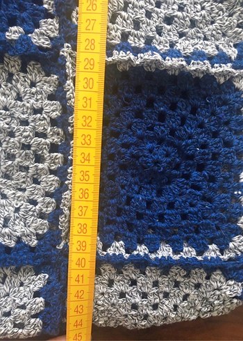 Bohem Kareli Örgü Kadın Çanta - Görsel 4