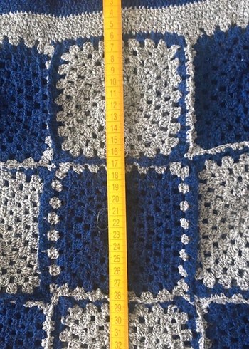 Bohem Kareli Örgü Kadın Çanta - Görsel 5