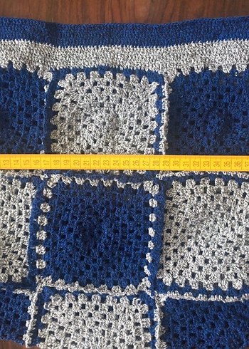 Bohem Kareli Örgü Kadın Çanta - Görsel 3