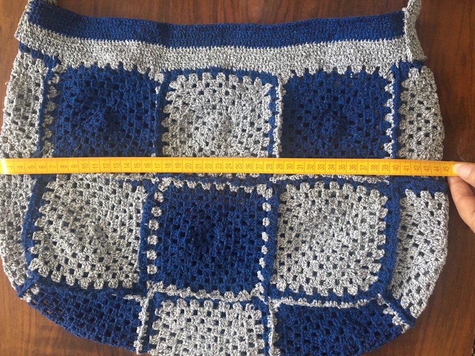 Bohem Kareli Örgü Kadın Çanta - Görsel 3