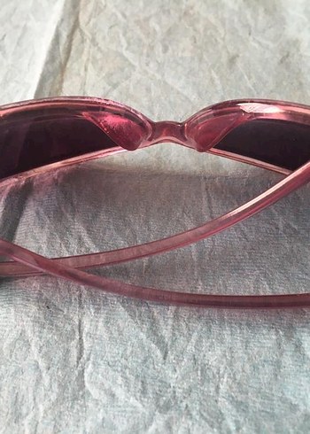 Şeffaf Pembe Vintage Kadın Güneş Gözlüğü - Görsel 3