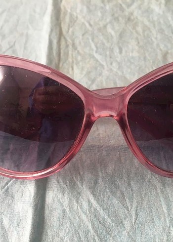 Şeffaf Pembe Vintage Kadın Güneş Gözlüğü - Görsel 2