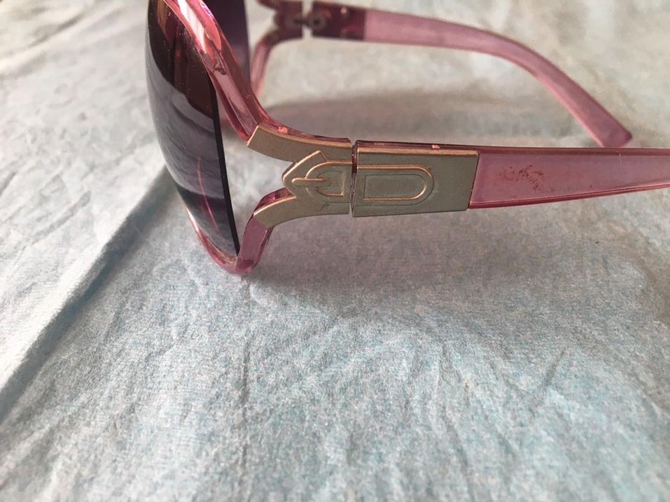 Şeffaf Pembe Vintage Kadın Güneş Gözlüğü - Görsel 4