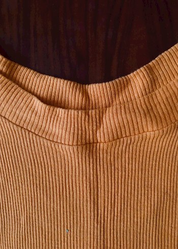 Bej Kadın Fitted Midi Kolsuz Tişört - Görsel 4