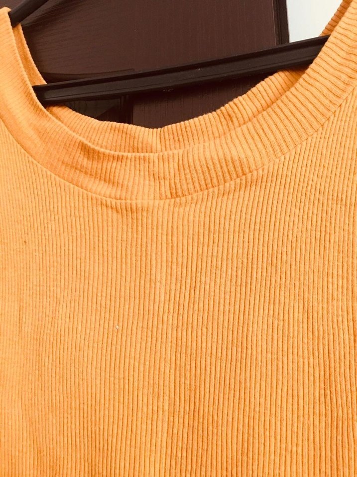 Bej Kadın Fitted Midi Kolsuz Tişört - Görsel 2