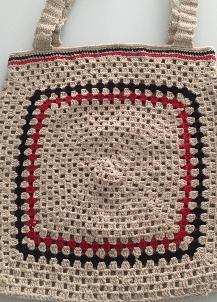 Bohem Örgü Kadın Çanta - Görsel 4