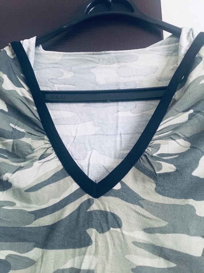 Kolsuz Kamuflaj V Yaka Kadın Yelek - Görsel 3