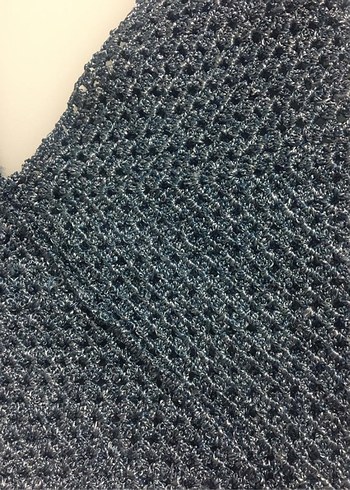 Gri Örgü Bohem Kadın Çanta - Görsel 2