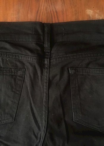 Kadın Siyah keten Pantolon - Görsel 3