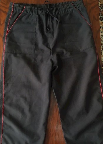 Düğmeli Siyah Kadın Kumaş Pantolon - Görsel 4