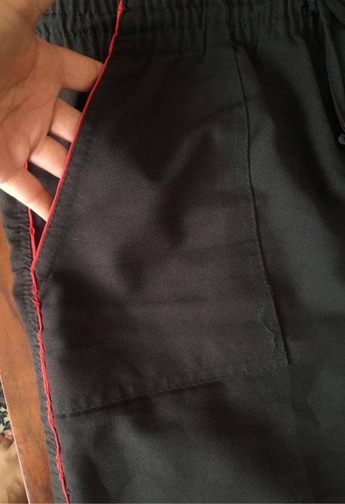 Düğmeli Siyah Kadın Kumaş Pantolon - Görsel 5