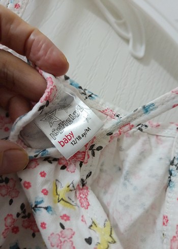 Kız Çocuk Çok Renkli Askılı penye Elbise - Görsel 3