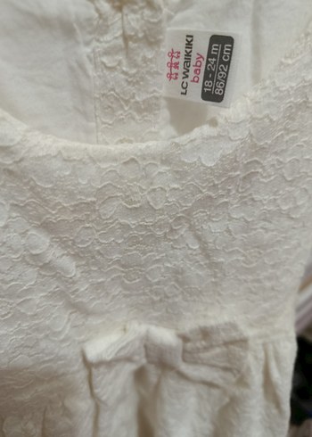 Kız Çocuk Beyaz Dantelli Elbise - Görsel 4