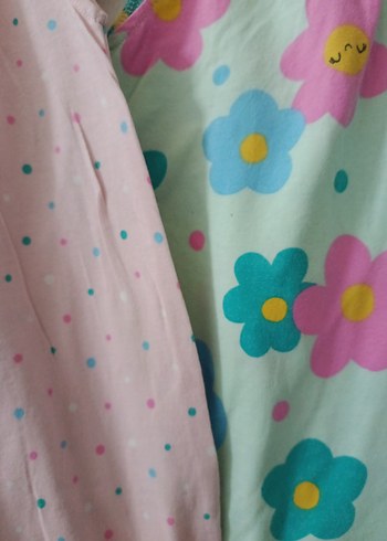 Pembe ve Çiçek Desenli Bebek Kız Tulumları - Görsel 4