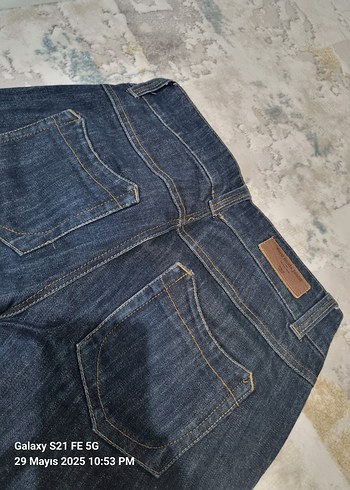 Vero Moda Kadın Lacivert Midi Boy Kot Pantolon