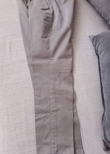Kadın Bej Kumaş Kemerli Pantolon