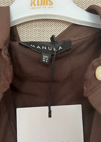 s Beden Manuka Kahverengi Trenç Gömlek Elbise