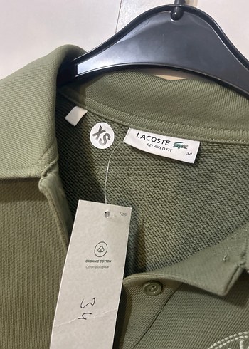 Düğmeli Kapüşonsuz kafın Sweatshirt Khaki - Görsel 3